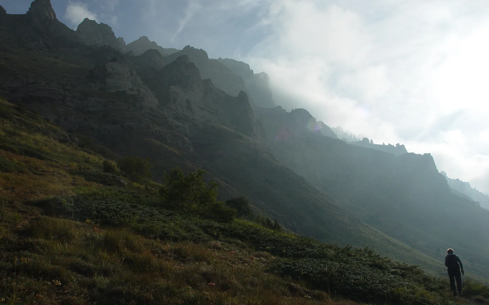 Mountain landscape with scenic peaks